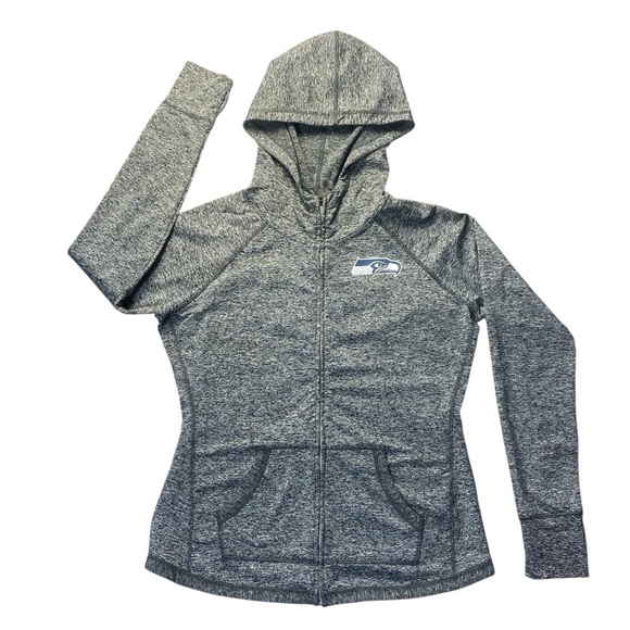 NFL Seattle Seahawks Women’s Full Zip Hoodie Gray Size Large - Picture 2 of 11
